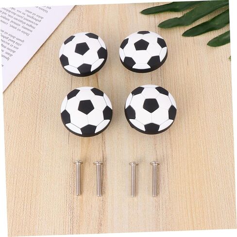 POPETPOP 4pcs Football Shape Drawer Handles Simple Cabinet Pulls for Boys and Girls Room Wardrobe Door Knobs in Saudi Arabia