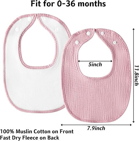 Maslin Baby Bibs 8-Pack Baby Bandana Bibs for Baby Girls Boys Infant Judborn Choodler Rockling and Leading (Blue & Green) in Kuwait