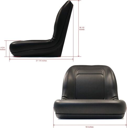 The ROP Shop Black High Back Seat & Bracket fits Gravely Mowers ZT52 HD, ZT60 HD, ZTXL 1634 in Kuwait