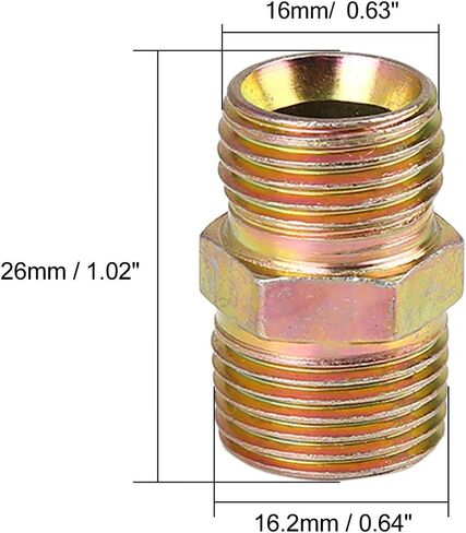X AUTOHAUX 3pcs M16 x 1.5mm to 3/8" NPT Male Straight Air Hose Fitting Connector Adapter in Saudi Arabia