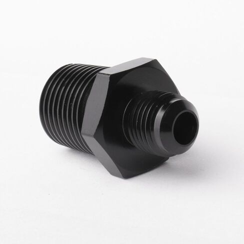 6AN Male to 1/2" NPT Adapter - Aluminum Straight Black Fitting (2-Pack) (AN6 TO 1/2NPT) in Saudi Arabia