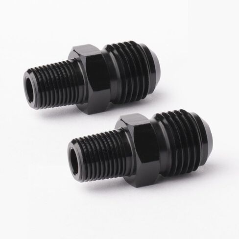 6an ذكر إلى 1/2 "محول NPT - الألومنيوم الأسود المباشر (2 عبوة) (AN6 إلى 1/2NPT) in Kuwait