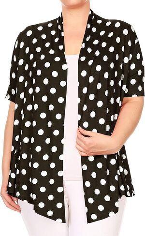 Women's Plus Size Size Shorts Shorts Carding Open Front Solid Cardigan Made in USA in Kuwait