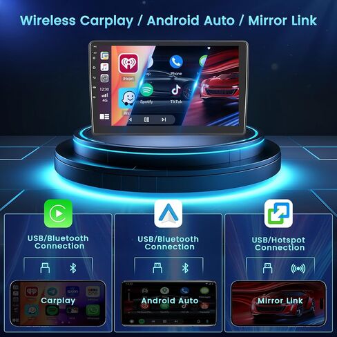 لسيارة Toyota Camry 2012-2014 Fuluku Android Car Stereo مع Carplay Wireless Android Auto، 10 بوصة تعمل باللمس راديو داش كيت GPS Navigation WiFi Bluetooth SWC Mirror Link، Mic Backup Camera in Saudi Arabia