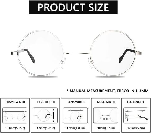 WMG Round Blue Light Blocking Glasses - Retro Circle Computer Eyeglasses Anti Blue Light Lens in Kuwait