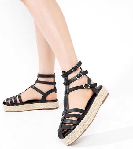Cape Robbin Women's Platform Wedge Sandals Chunky Adjustable Buckle Fisherman Sandals - Comfortable Summer Casual Fashion Thick Sole Strappy Sandals for Women with Back Support (BINNY) in Saudi Arabia