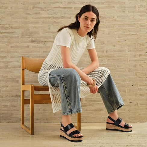 IDIFU Wedge Sandals for Women Slingback Elastic Strap with Adjustable Metal Buckle Comfortable Summer Platform Sandal Shoes in Saudi Arabia