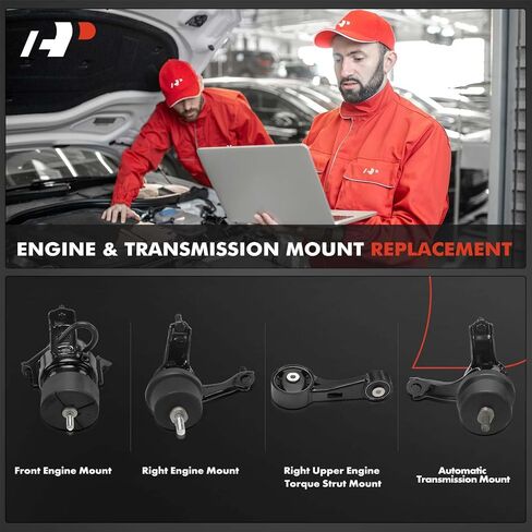 A-Premium 4PCS محرك محرك MOTUL MOUNS MOTTING MOUNT STET TORQUE TORQUE COUNT متوافقة مع تويوتا هايلاندر 2014 2015 2015 3.5L ، ناقل حركة أوتوماتيكي ، استبدل# 123720H090 ، 123620P010 in Saudi Arabia