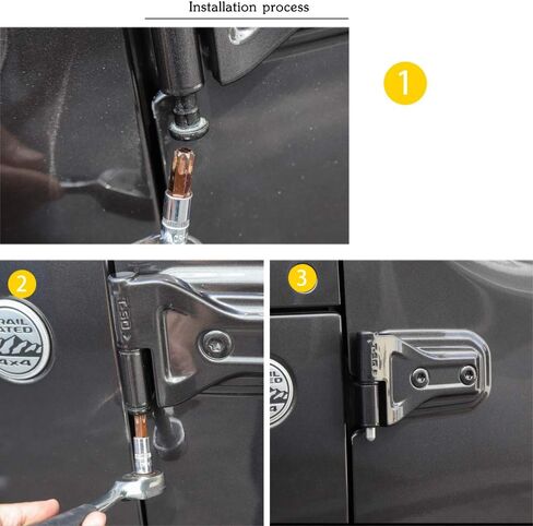 Voodonala for Jeep 07-25 Door Hinge Pin Bolts Guides Liners Stainless Steel Antidust Rushproof Kits for Jeep Wrangler JK JKU JL JLU Sports Sahara Freedom Rubicon Unlimited & Gladiator JT 2/4-Door,8pcs in Saudi Arabia