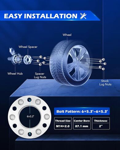 Orion Motor Tech 6x135 Wheel Spacers with 14x2.0 Studs Compatible with 2004-2014 Ford F-150 (Unfit 04-08 XL/XTL), 2003-2018 Ford Expedition, 2003-2014 Lincoln Navigator, 4pcs in Saudi Arabia