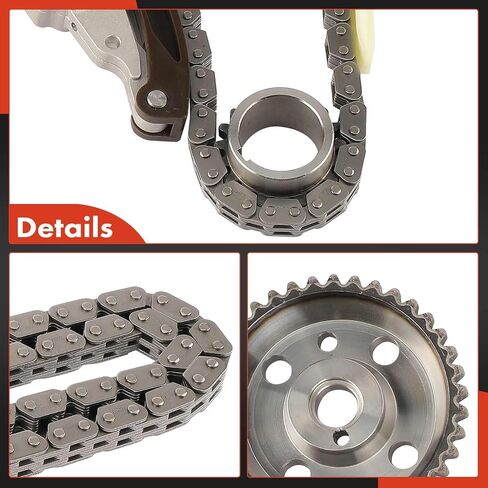 A-Premium 6pcs سلسلة توقيت سلسلة توقيت المحرك W/sprocket & tensioner ودليل متوافق مع Buick ، Oldsmobile & Pontiac-Skylark 1992-1994 ، Achieva 1992-1994 ، Grand AM 1992-1994-SOHC ، L4 2.3L in Saudi Arabia