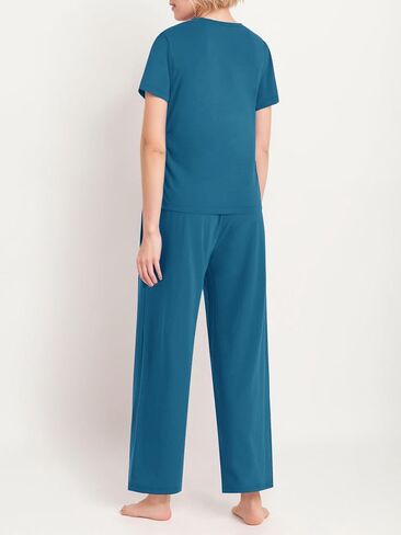 Latuza Women's Petite Lounge Set Pants Petite Length Pajamas in Saudi Arabia