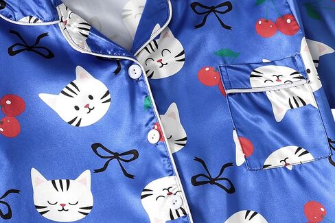 Yijiu Womens Silk Satin Pajama Sets Print Print Short Sleeve Wound Button Down Top and Shorts 2 قطعة PJS Lounge in Saudi Arabia