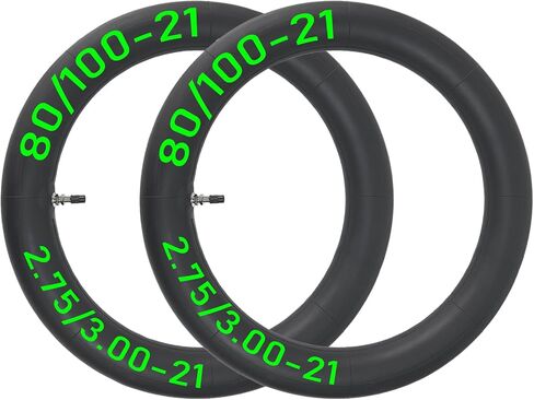 2-Pcs 2.75/3.00-21 Inner Tube 80/100-21 Dirt Bike Tube 90/90-21 Straight Valve Stem in Saudi Arabia