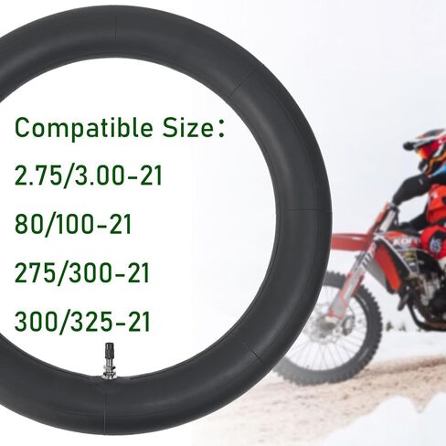 2-Pcs 2.75/3.00-21 Inner Tube 80/100-21 Dirt Bike Tube 90/90-21 Straight Valve Stem in Saudi Arabia