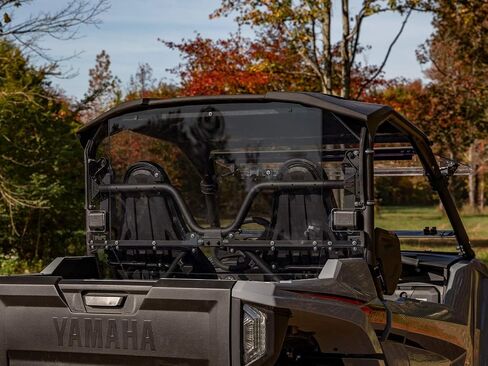 الزجاج الأمامي SuperAtv لـ 2021+ Yamaha Wolverine RMAX 2 | الولايات المتحدة صنعت | مصنوع من 1/4 بوصة البولي- 250x أقوى من الزجاج | يضيف حماية الأشعة فوق البنفسجية | سهلة التثبيت in Saudi Arabia