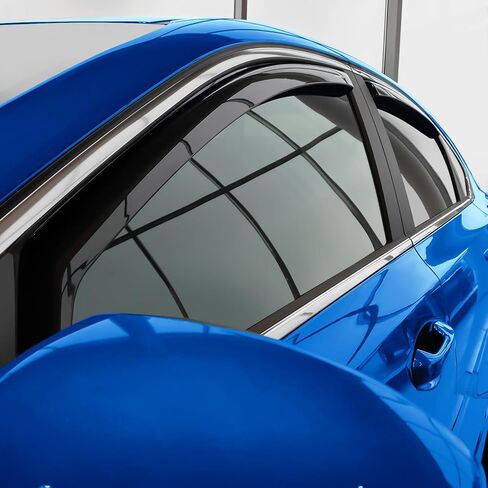 Goodyear Shatterproof in-Channel Window Deflectors for Kia Forte 2019-2025, Rain Guards, Window Visors for Cars, Vent Deflector, Car Accessories, 4 pcs - GY008426 in Saudi Arabia