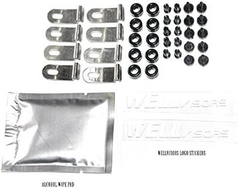 WellVisors Window Visors Wind Deflectors Compatible with Toyota 1998-2007 Land Cruiser Premium Series Rain Guards 3-847TY019 in Kuwait