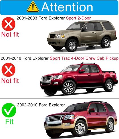 Lightronic Extra Durable Outside Mount Auto Vent Window Visor, Fits 2002-2010 Ford Explorer (4-Door) & Mercury Mountaineer, UV Protection Rain Guard, Original Wind Deflector, Dark Smoke, 4-Pcs in Saudi Arabia