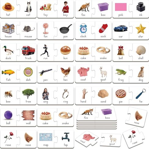 Feelings & Emotions Puzzle Cards, 50PCS Puzzles with Different Moods-Learn to Identify Various Feelings, Learning Toy for Kids with Autism, ADHD -Educational Tools for Therapy, Classroom, Home Use in Kuwait