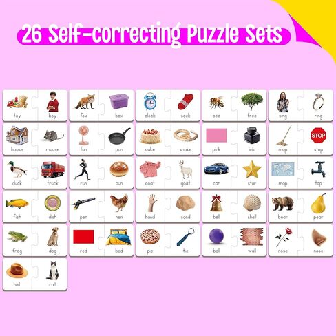 Feelings & Emotions Puzzle Cards, 50PCS Puzzles with Different Moods-Learn to Identify Various Feelings, Learning Toy for Kids with Autism, ADHD -Educational Tools for Therapy, Classroom, Home Use in Kuwait