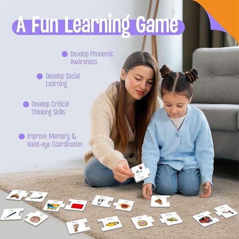 Feelings & Emotions Puzzle Cards, 50PCS Puzzles with Different Moods-Learn to Identify Various Feelings, Learning Toy for Kids with Autism, ADHD -Educational Tools for Therapy, Classroom, Home Use in Kuwait