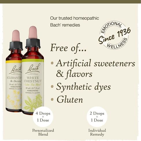 Bach Original Flower Remedies, مجموعة وضوح العقل، للتركيز واليقظة (تركيبة خالية من الكحول)، خلاصة الزهور الطبيعية المثلية، نباتي، 3 × 10 مل قطارات in Kuwait