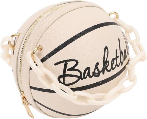Basketball Shape Shoulder Bag, PU Leather Cute Fashionable Round Handbag for Women Girls, Suitable for Traveling in Kuwait
