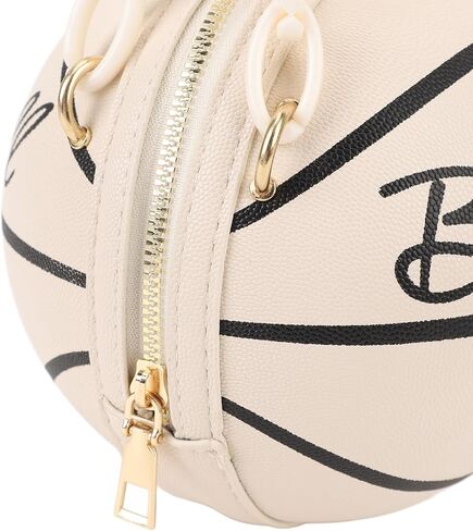 Basketball Shape Shoulder Bag, PU Leather Cute Fashionable Round Handbag for Women Girls, Suitable for Traveling in Kuwait