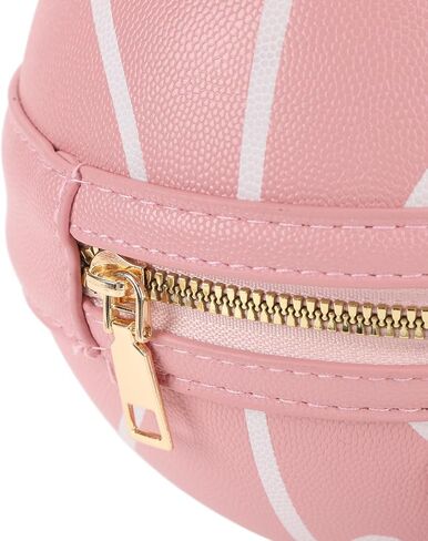 Basketball Shape Shoulder Bag, PU Leather Cute Fashionable Round Handbag for Women Girls, Suitable for Traveling in Kuwait
