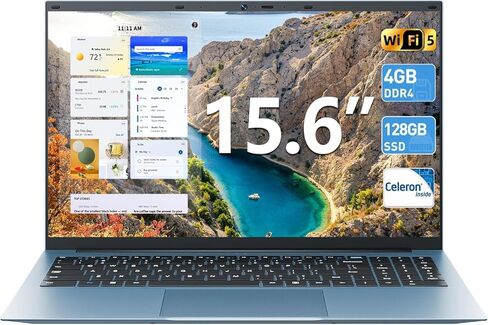 كمبيوتر محمول 15.6 بوصة، 8 جيجابايت DDR4 256 جيجابايت SSD، أجهزة كمبيوتر محمولة مع معالج Celeron J4105 (يصل إلى 2.5 جيجا هرتز)، 5000 مللي أمبير، 2.4/5.0 جيجا واي فاي، كاميرا ويب، Mini HDMI، USB 3.0، بلوتوث 5.0 in Kuwait