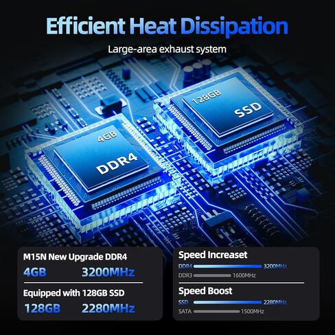 كمبيوتر محمول 15.6 بوصة، 8 جيجابايت DDR4 256 جيجابايت SSD، أجهزة كمبيوتر محمولة مع معالج Celeron J4105 (يصل إلى 2.5 جيجا هرتز)، 5000 مللي أمبير، 2.4/5.0 جيجا واي فاي، كاميرا ويب، Mini HDMI، USB 3.0، بلوتوث 5.0 in Kuwait