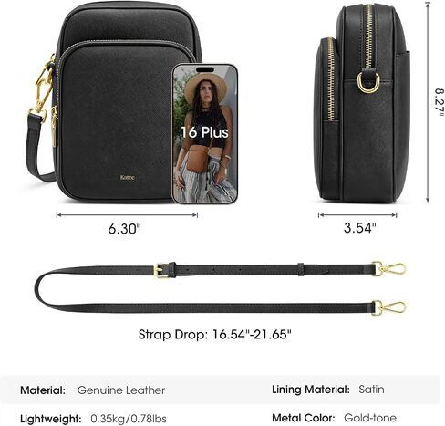Kattee Leather Crossbody Bags for Women, Small Genuine Leather Purses and Handbags, Shoulder Cross Body Bag for Woman in Saudi Arabia