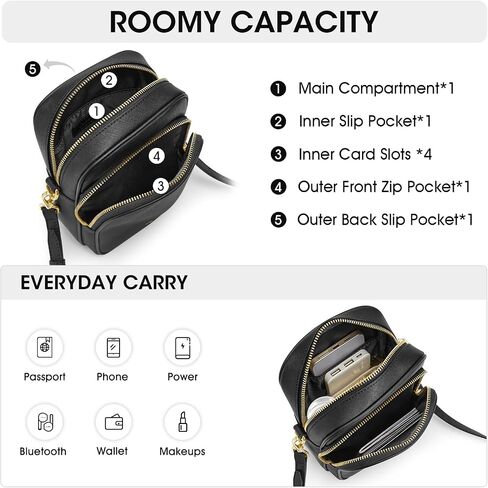 Kattee Leather Crossbody Bags for Women, Small Genuine Leather Purses and Handbags, Shoulder Cross Body Bag for Woman in Saudi Arabia