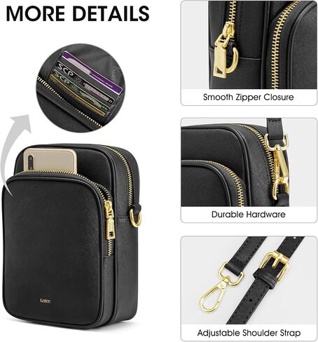 Kattee Leather Crossbody Bags for Women, Small Genuine Leather Purses and Handbags, Shoulder Cross Body Bag for Woman in Saudi Arabia