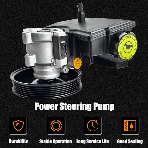 20-61607 مضخة توجيه الطاقة مع خزان البكرة تناسب 1999-2004 Jeep Grand Cherokee Sport Utility L6 4.0L ، لعام 1999-2000 Jeep Grand Cherokee Sport Utility V8 4.7L ، Power Assit Pump OE# 508051AB in Saudi Arabia