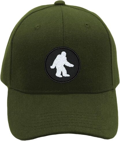 Glow in the Dark Bigfoot/Sasquatch Hat! Adjustable-Back Ball Cap with Embroidered Bigfoot in Saudi Arabia