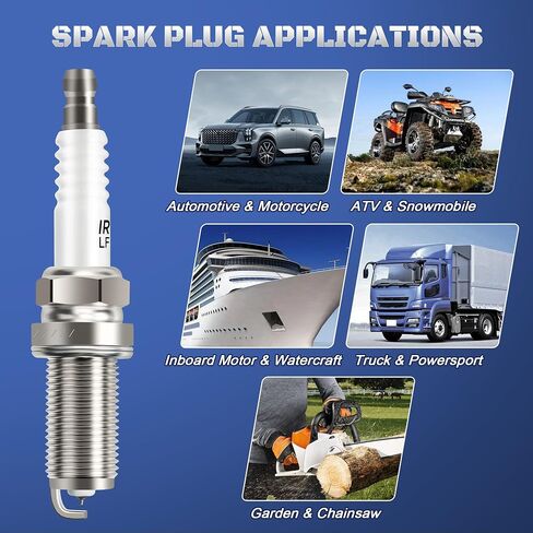 Iridium Spark Plugs 6 Pack 6619 LFR6AIX-11 يناسب 2005-2015 Toyota Tacoma Camry Avalon 4runner FJ Cruiser Highlander RAV4 Sienna Tundra Venza 3.5L 4.0L & 2007-2015 LEXUS RX350 ES350 3.5L 3.5L in Saudi Arabia