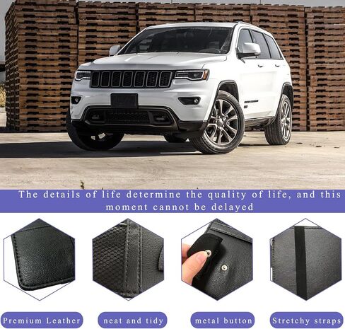 Augeny Car Sun Visor Organizer ، حامل حقيبة بوش جيب من الجلد متعددة الجيبات مع سستة ، وملحقات داخلية للسيارة لسيارة SUV SUV Sun Visor Bag (Pink) in Saudi Arabia