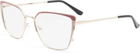 Oversized Metal Frame Reading Glasses for Women,Fashion Cat Eye Ladies Readers in Kuwait