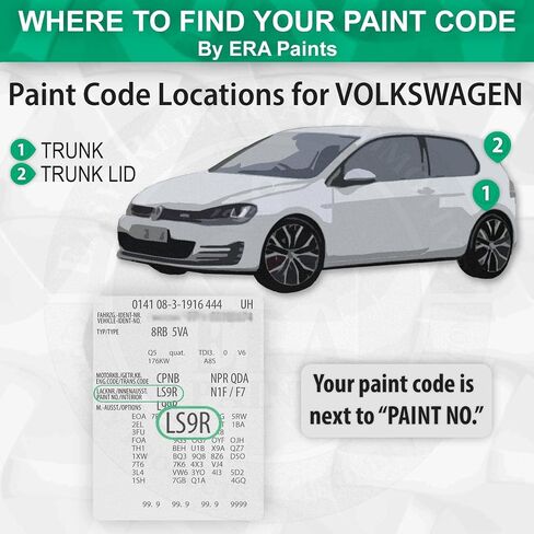 ERA Paints LH5X - Night Blue Metallic for VOLKSWAGEN Exact Match Automotive Touch Up Paint Spray - 2K Pro Kit in Saudi Arabia