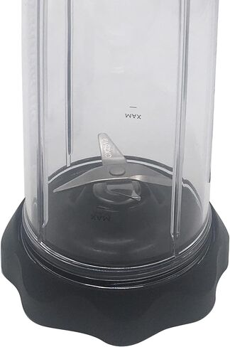 شفرة بديلة سهلة اللف مع كوب 24 أونصة وكوب 32 أونصة مع غطاء للتنقل، متوافقة مع خلاط نيوتري بوليت سيليكت 1200 (NB07200-1210) (1 * 32 أونصة + 1 * 24 أونصة بمقبض) in Kuwait