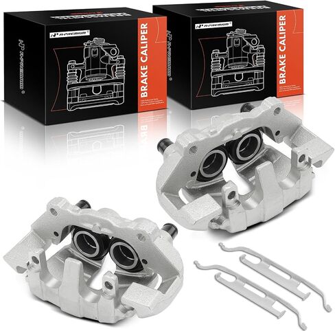 A-Premium Disc Brake Calipers Assembly with Bracket Compatible with Volvo XC60 2010 2011 2012 2013 2014 2015 - Front Driver and Passenger Side 2Pcs in Saudi Arabia