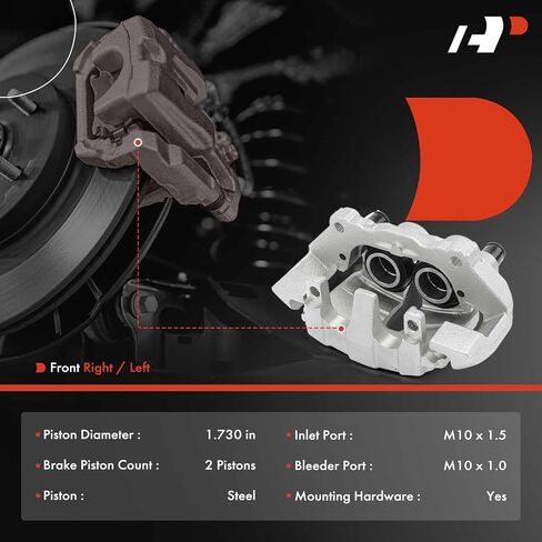 A-Premium Disc Brake Calipers Assembly with Bracket Compatible with Volvo XC60 2010 2011 2012 2013 2014 2015 - Front Driver and Passenger Side 2Pcs in Saudi Arabia