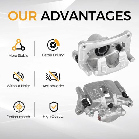 Parod 18B5105 18B5104 فرامل القرص الخلفي يتناسب مع Chrysler 200 ، Cirrus ، Sebring ، Dodge Avenger ، Caliber ، Jeep Compass ، Patriot ، Mitsubishi Lancer ، 08-2013 Outlander ، 2011-2012 Outlander Sport in Saudi Arabia