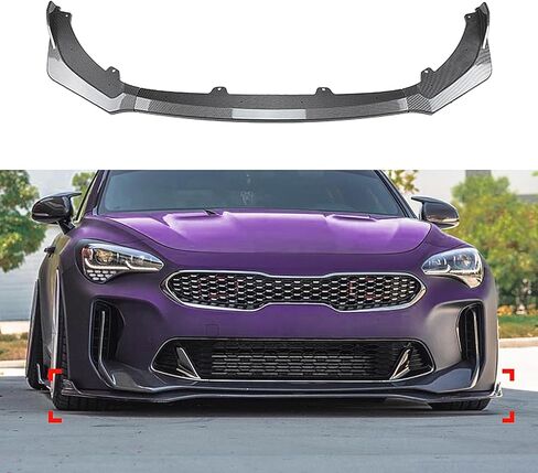 طقم الشفاه الأمامي للمفسد لكيا ستينجر 2018-24 2021 2022 لمعان الأسود in Kuwait