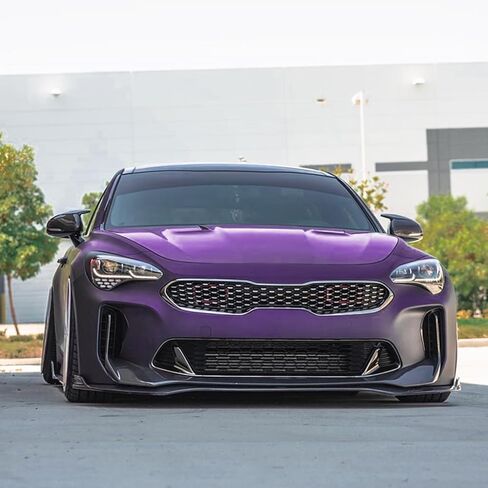 طقم الشفاه الأمامي للمفسد لكيا ستينجر 2018-24 2021 2022 لمعان الأسود in Kuwait