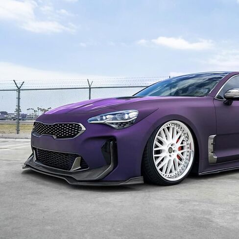 طقم الشفاه الأمامي للمفسد لكيا ستينجر 2018-24 2021 2022 لمعان الأسود in Kuwait