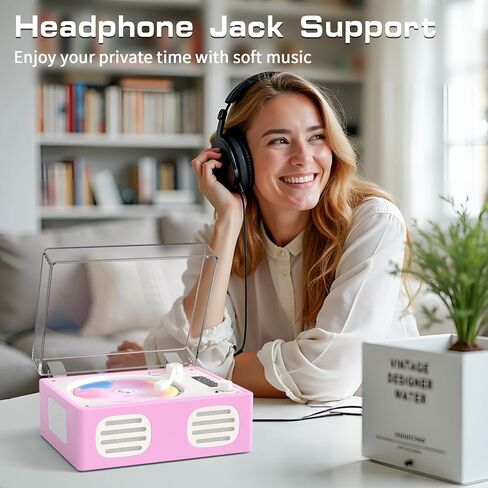 Portable Bluetooth CD Player with Speaker, Retro CD Player, LED Screen, USB Playback, AUX Input/Output, Rechargeable, Perfect for Home Decoration, Remote Control, and Home Entertainment in Kuwait