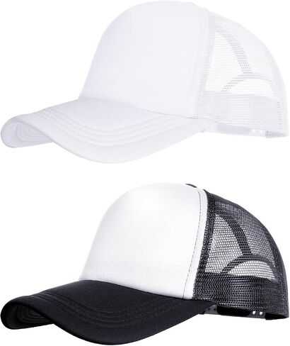 2 Pack Trucker Hat Bulk Mesh Cap for Women Men Adjustable Blank Hats for DIY Sports Outdoor in Saudi Arabia
